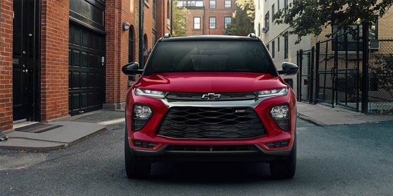A red 2023 Chevrolet Trailblazer.