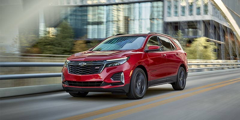 A red 2023 Chevy Equinox.