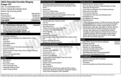 2024 Chevrolet Corvette 1LT