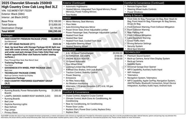 2025 Chevrolet Silverado 2500HD High Country