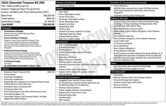 2024 Chevrolet Traverse AWD RS