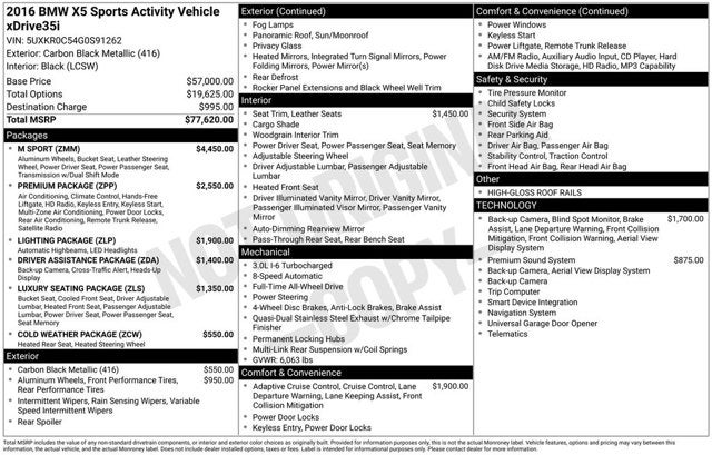 2016 BMW X5 xDrive35i