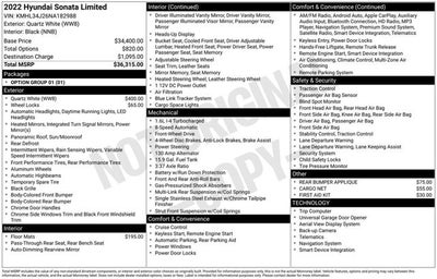 2022 Hyundai Sonata Limited