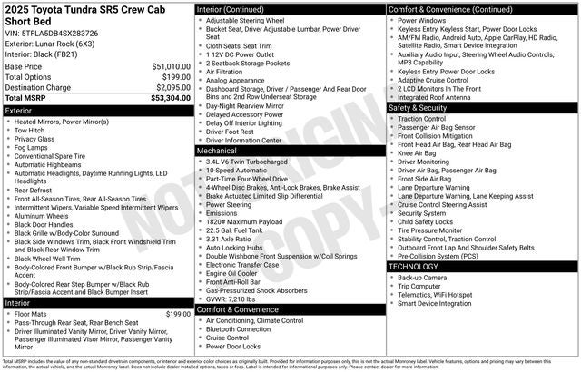 2025 Toyota Tundra SR5