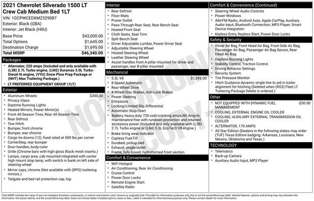 2021 Chevrolet Silverado 1500 LT