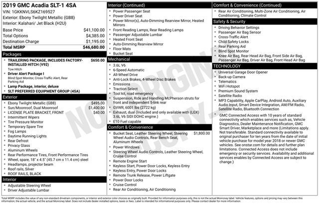 2019 GMC Acadia SLT-1