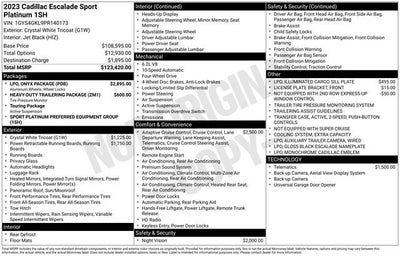 2023 Cadillac Escalade 4WD Sport Platinum