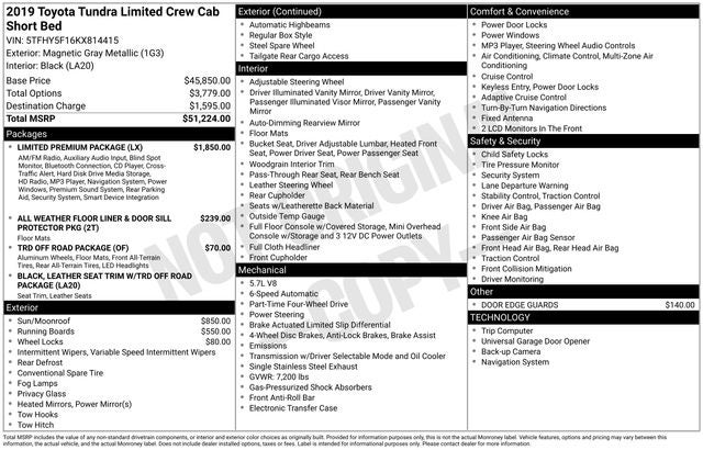 2019 Toyota Tundra Limited CrewMax