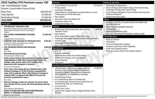 2022 Cadillac XT6 Premium Luxury