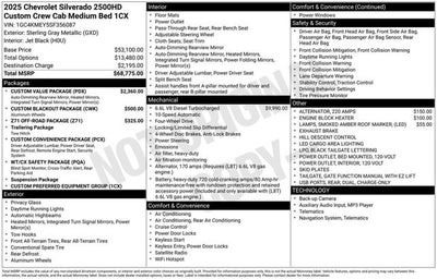 2025 Chevrolet Silverado 2500HD 4WD Crew Cab 159" Custom