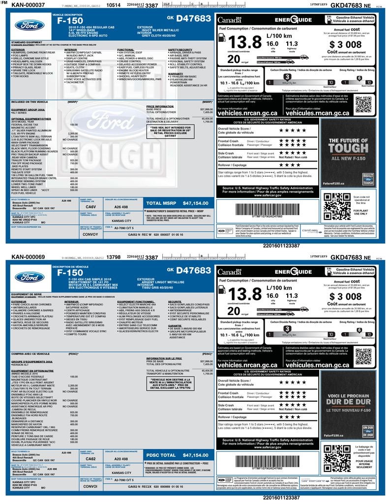 2016 Ford F-150 XL