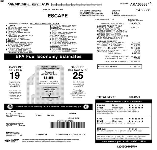 2010 Ford Escape Limited