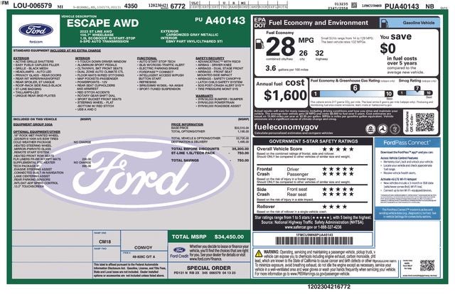 2023 Ford Escape ST-Line