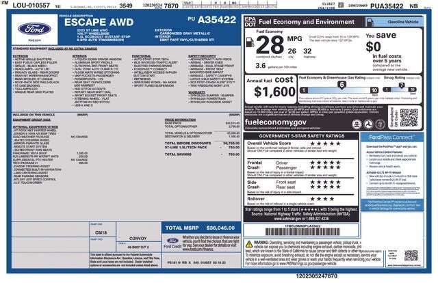 2023 Ford Escape ST-Line