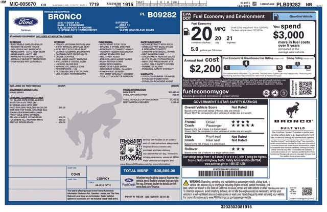 2023 Ford Bronco Base