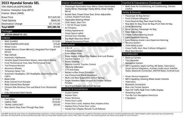 2023 Hyundai Sonata SEL