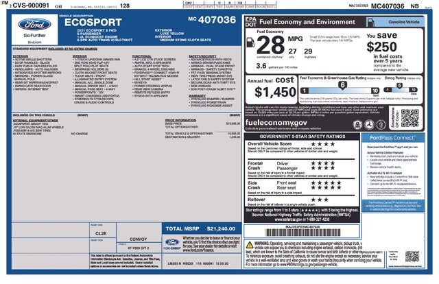 2021 Ford EcoSport S
