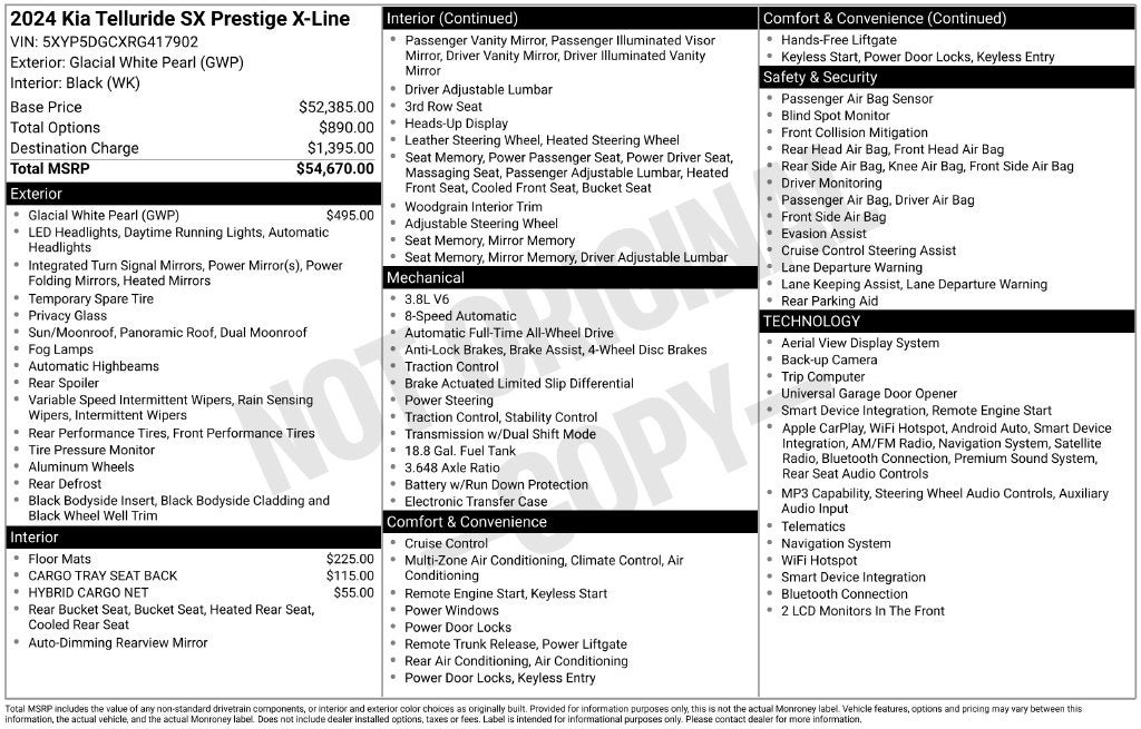 2024 Kia Telluride SX-Prestige X-Line