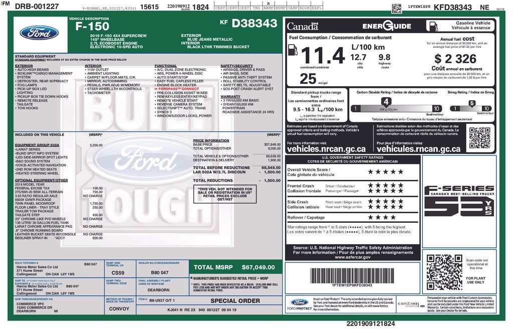 2019 Ford F-150 Lariat