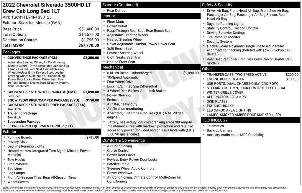 2022 Chevrolet Silverado 3500 HD LT DRW