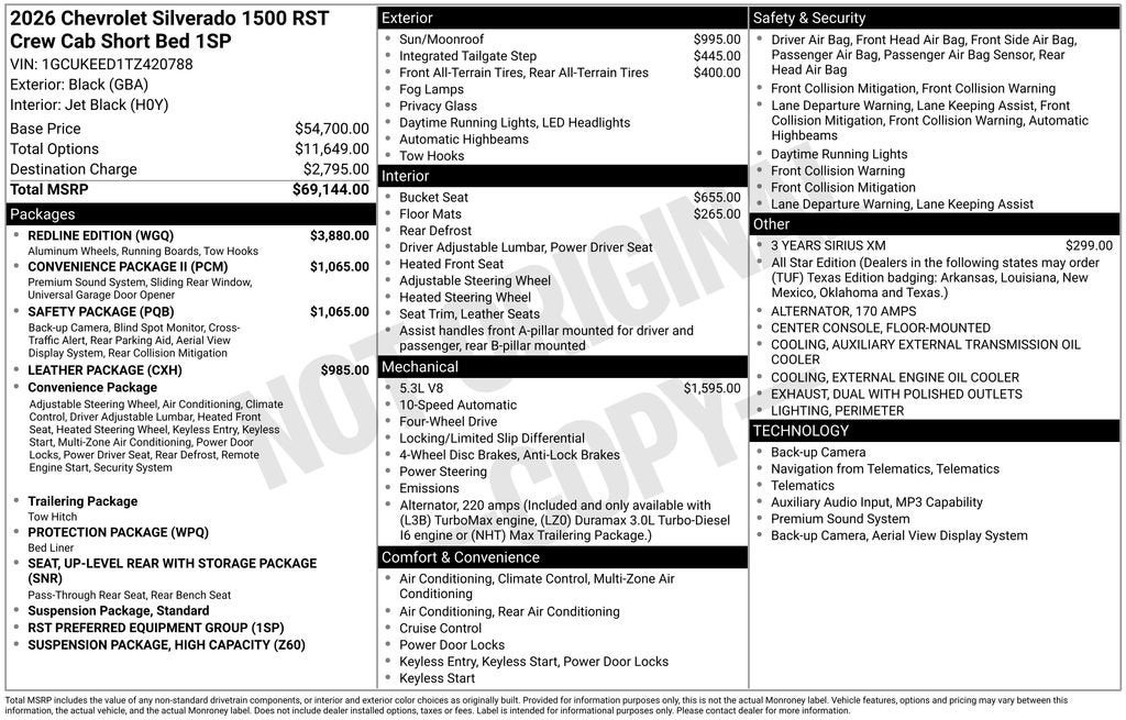 2026 Chevrolet Silverado 1500 RST