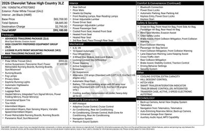 2026 Chevrolet Tahoe High Country
