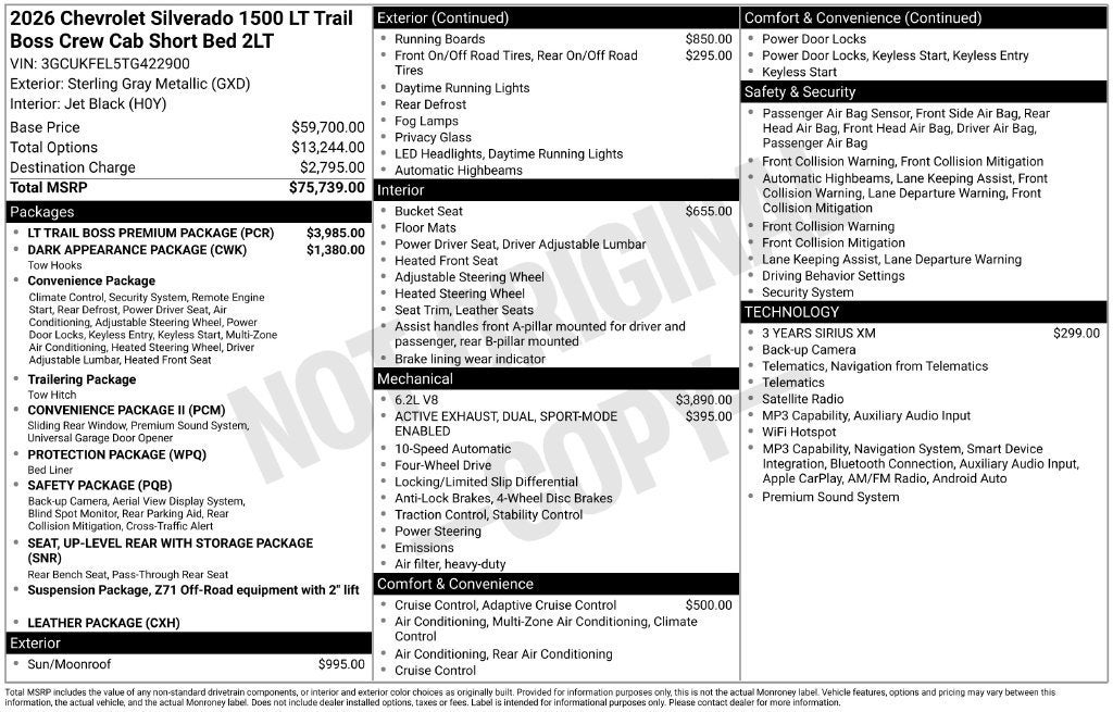 2026 Chevrolet Silverado 1500 LT Trail Boss