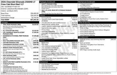 2026 Chevrolet Silverado 2500 HD LT