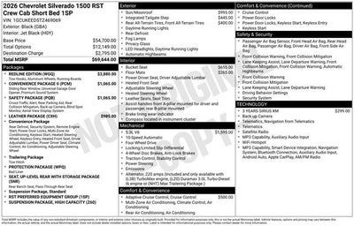 2026 Chevrolet Silverado 1500 RST