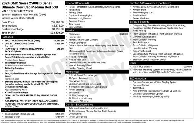 2024 GMC Sierra 2500 HD Denali Ultimate