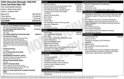 2026 Chevrolet Silverado 1500 RST