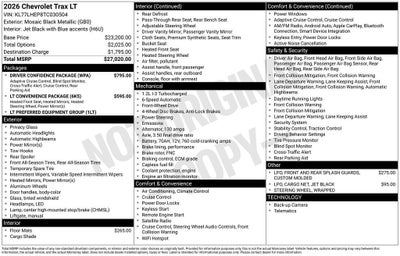2026 Chevrolet Trax LT