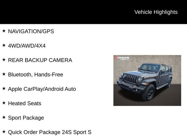 2019 Jeep Wrangler Unlimited Sport S