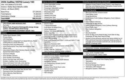 2026 Cadillac VISTIQ Luxury