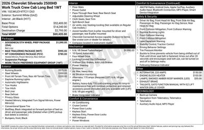 2026 Chevrolet Silverado 2500 HD WT