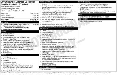 2005 Chevrolet Colorado LS Z85