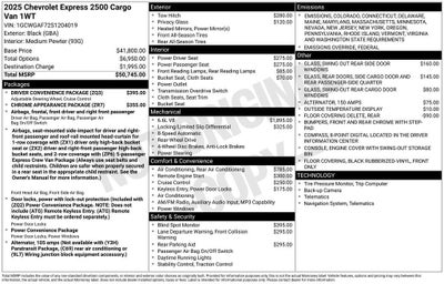 2025 Chevrolet Express Cargo WT