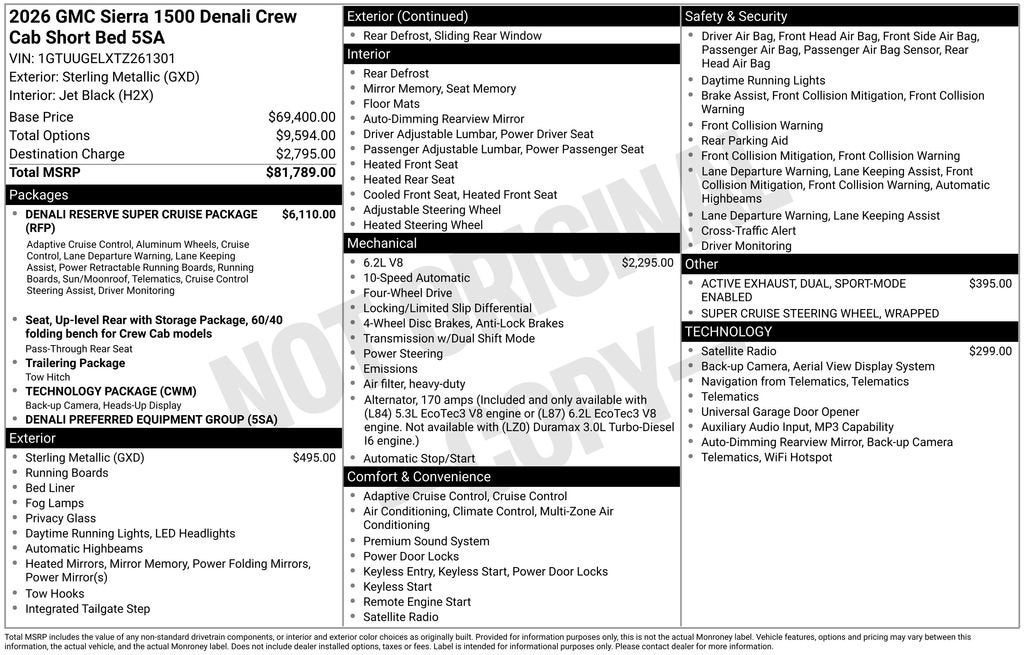 2026 GMC Sierra 1500 Denali