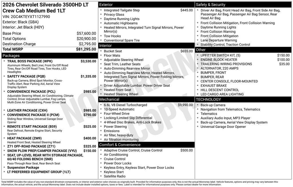 2026 Chevrolet Silverado 3500 HD LT