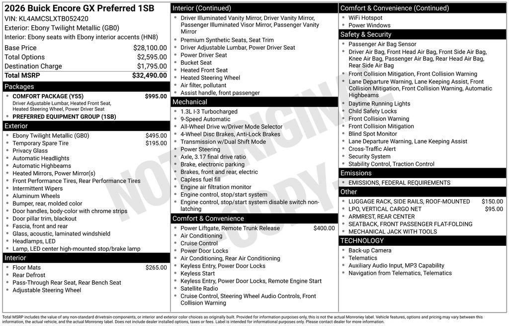2026 Buick Encore GX Preferred
