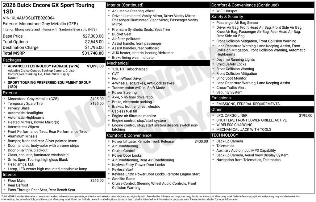 2026 Buick Encore GX Sport Touring