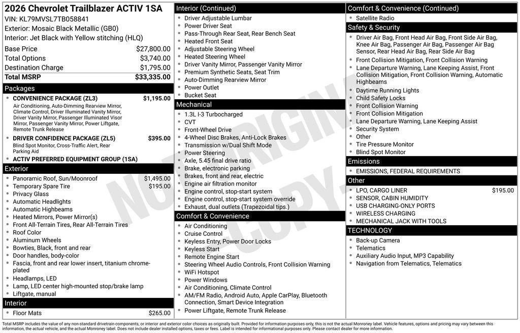 2026 Chevrolet Trailblazer ACTIV