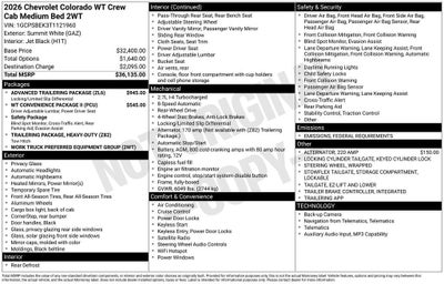 2026 Chevrolet Colorado WT