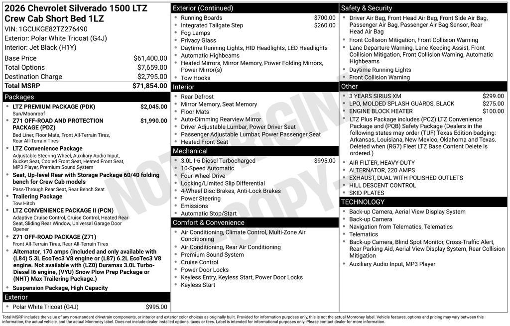 2026 Chevrolet Silverado 1500 LTZ