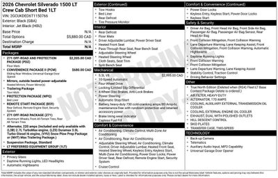 2026 Chevrolet Silverado 1500 LT