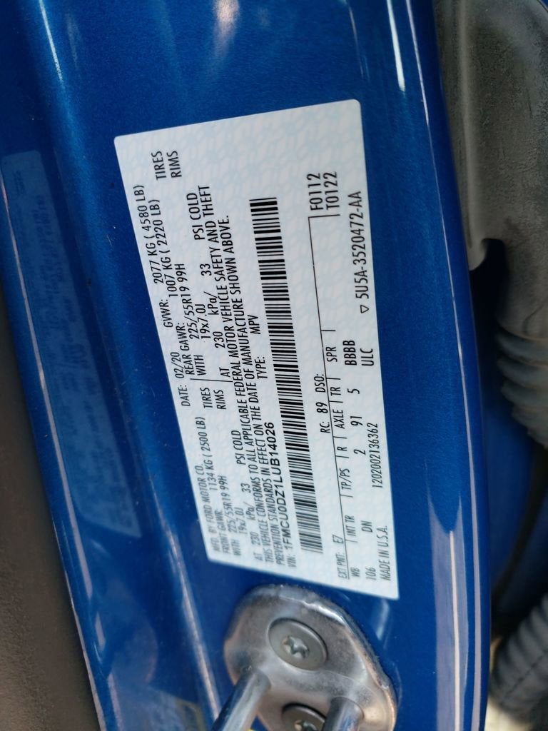 2020 Ford Escape Titanium Hybrid