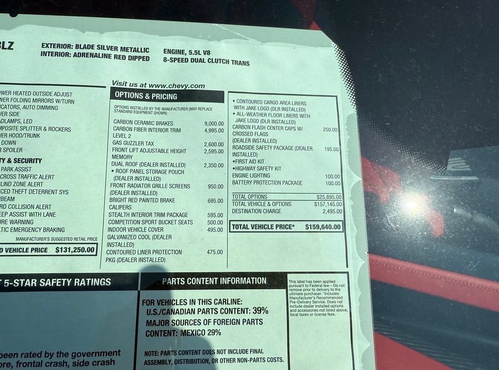 2026 Chevrolet Corvette Z06 3LZ