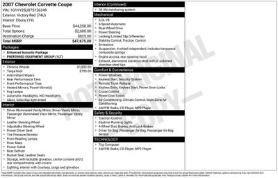 2007 Chevrolet Corvette Base