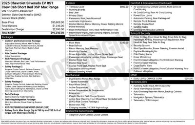 2025 Chevrolet Silverado EV RST - Max Range