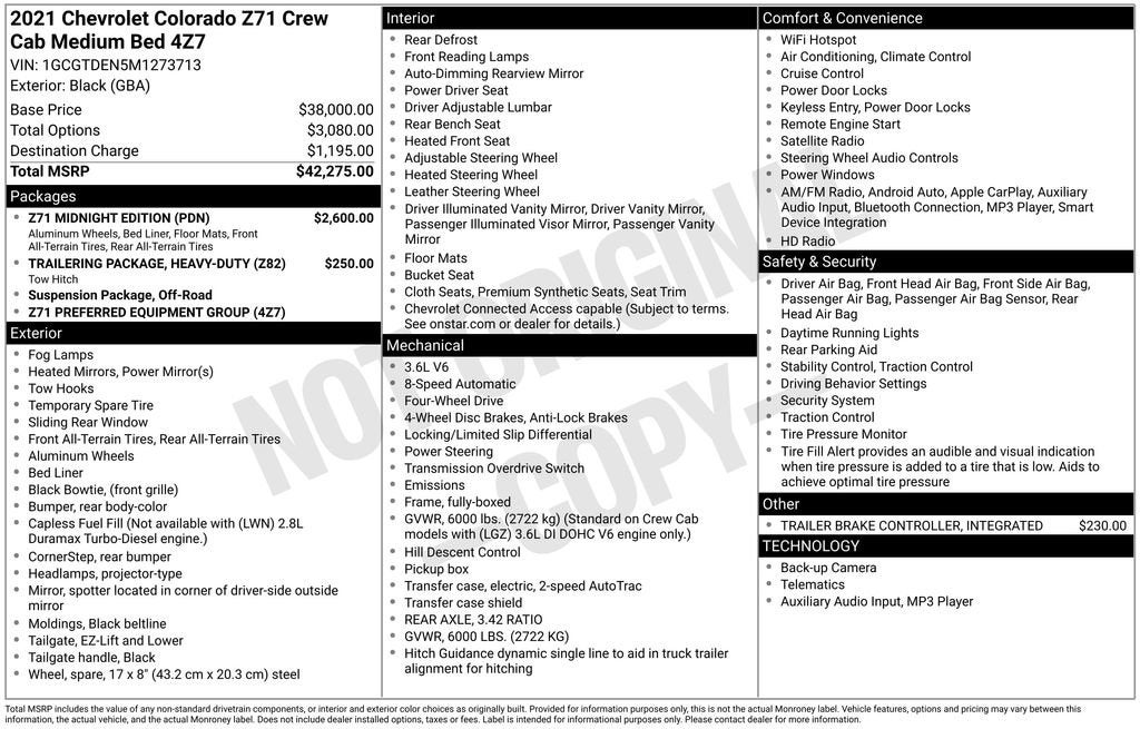 2021 Chevrolet Colorado 4WD Z71